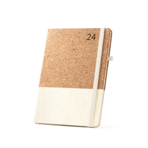 Agenda em cortiça e linho Personalizada para Brinde