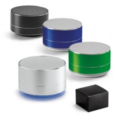 Caixa de Som Alumínio com Bluetooth e Microfone Personalizada